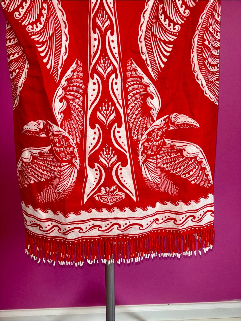 Farm Rio ladies red & white majestic coconut tree mini halter dress NWT! - Picture 5 of 10
